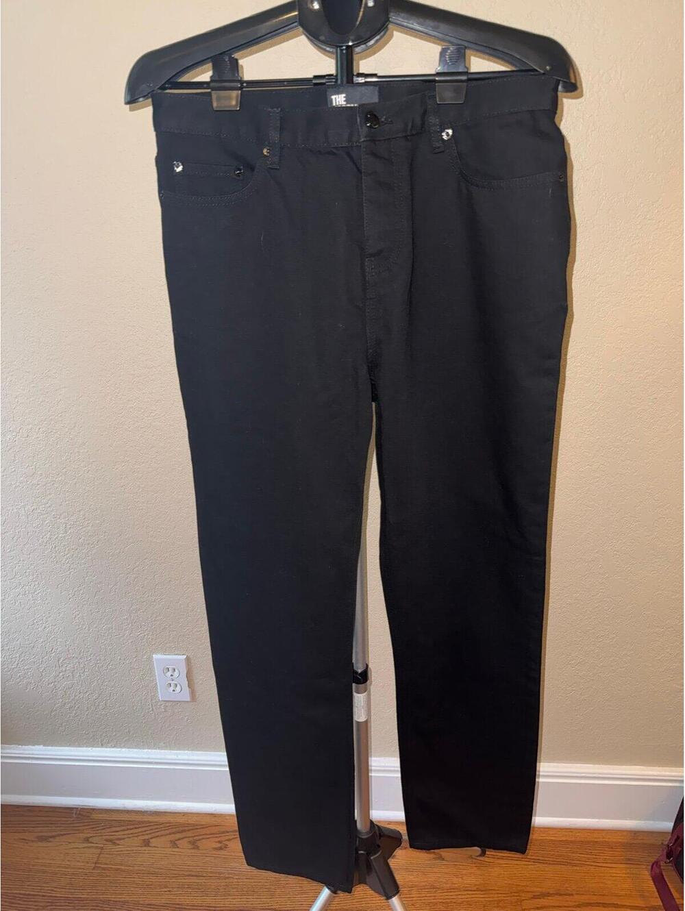 The Kooples Black Straight Jeans 32x32 NWT Vestiaire Designer Denim Slim Classic